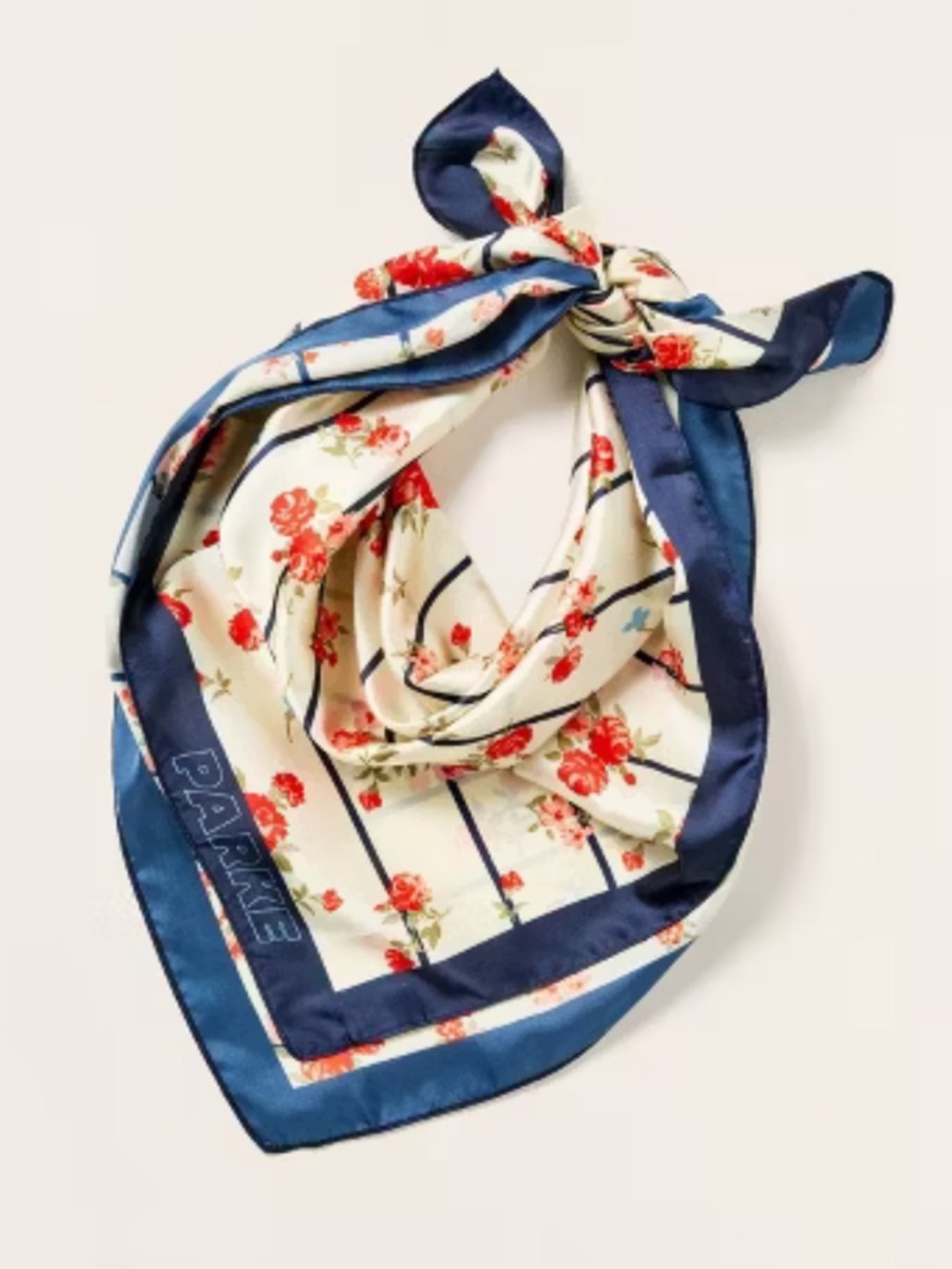 💗 Parke x Target Women's Cream Floral Square Scarf NWT